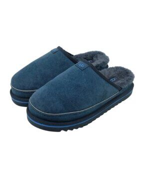 UGG~Scuff Cali Wave~INDOOR OUTDOOR SLIPPER SHOES Blue Suede Shearling Platform
